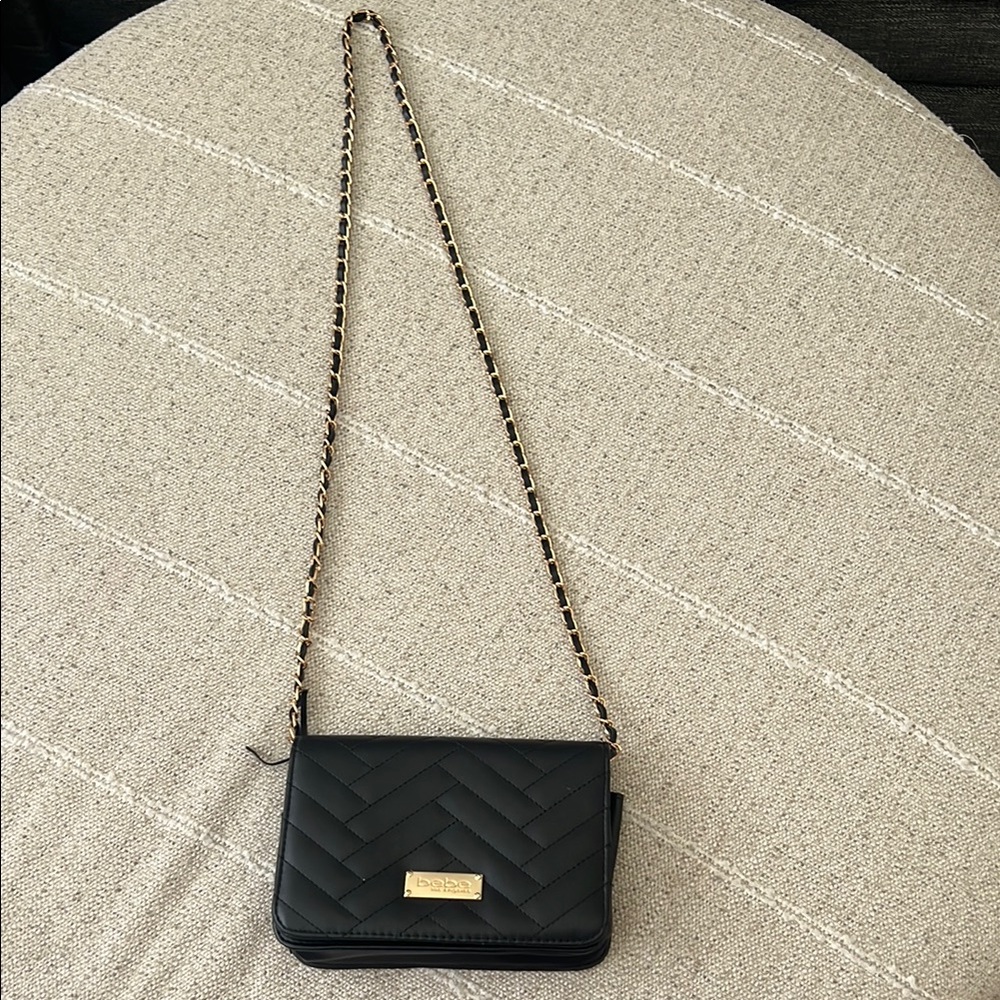 Black Quilted Crossbody Bag